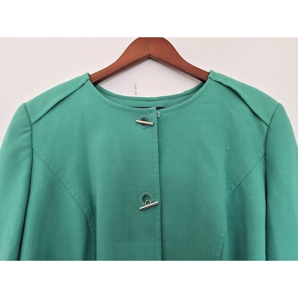 Lane Bryant Blazer 20 Kelly Green Toggle Sport Coat Business Jacket Professional - Picture 2 of 7
